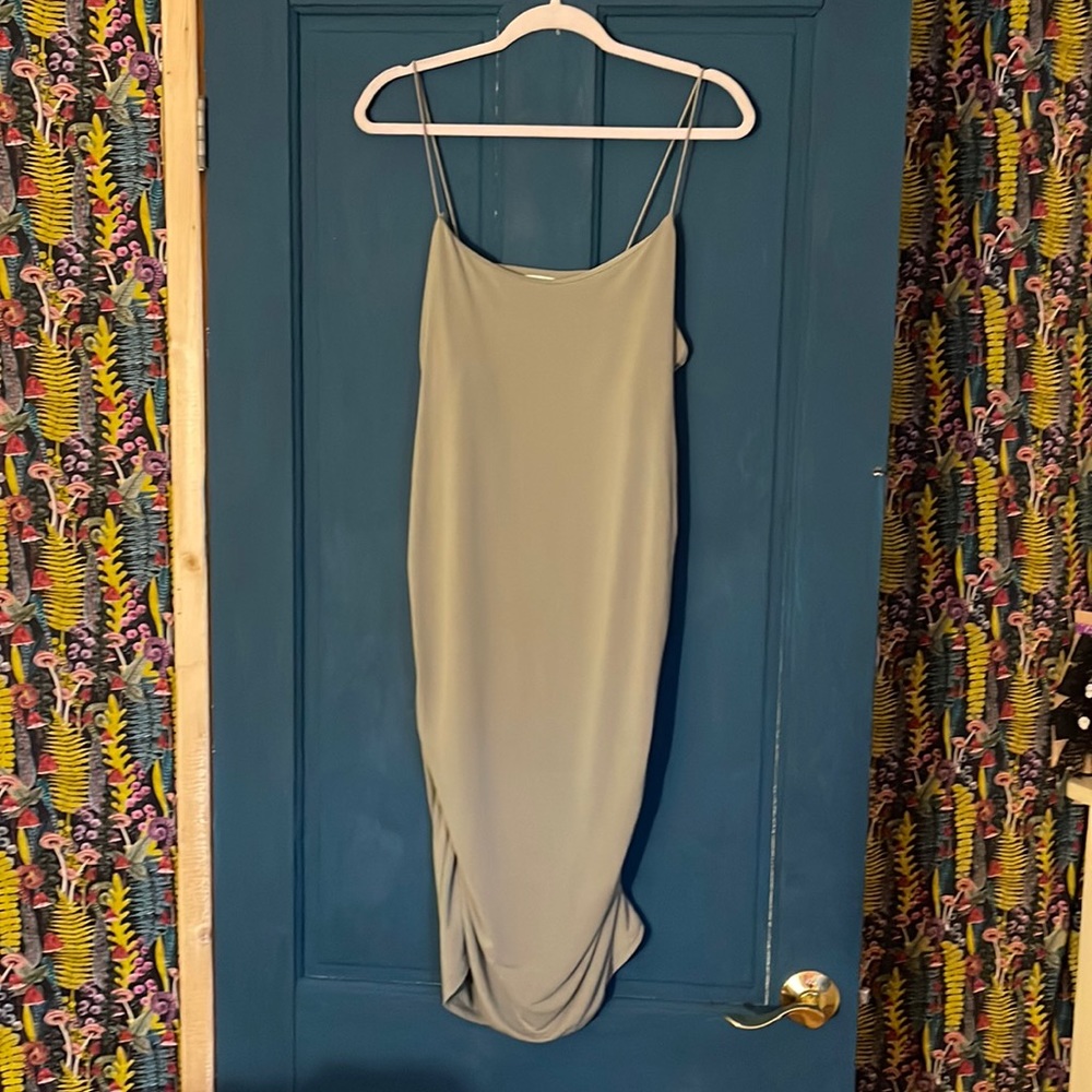 Sage green leith dress